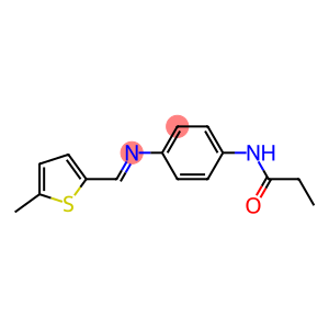 N-(4-(((5-METHYLTHIEN-2-YL)METHYLENE)AMINO)PHENYL)PROPANAMIDE