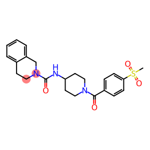 N-(1-[4-(METHYLSULFONYL)BENZOYL]PIPERIDIN-4-YL)-3,4-DIHYDROISOQUINOLINE-2(1H)-CARBOXAMIDE