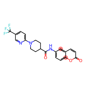 N-(1-METHYLPIPERIDIN-4-YL)-N-(2-OXO-1-BENZOPYRAN-6-YL)-1-(5-(TRIFLUOROMETHYL)PYRIDIN-2-YL)PIPERIDINE-4-CARBOXAMIDE