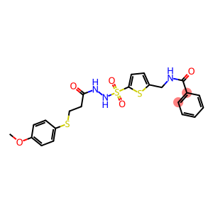 N-({5-[(2-{3-[(4-甲氧基苯)磺酰]丙酰}肼)磺酰]-2-噻吩}甲基)苄胺