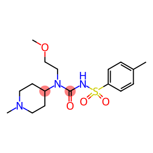 N-(2-METHOXYETHYL)-N'-((4-METHYLPHENYL)SULPHONYL)-N-(1-METHYLPIPERIDIN-4-YL)UREA