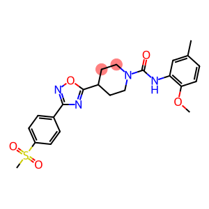 N-(2-METHOXY-5-METHYLPHENYL)-4-(3-[4-(METHYLSULFONYL)PHENYL]-1,2,4-OXADIAZOL-5-YL)PIPERIDINE-1-CARBOXAMIDE