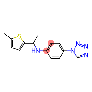 N-[1-(5-methylthiophen-2-yl)ethyl]-4-(1H-1,2,3,4-tetrazol-1-yl)aniline