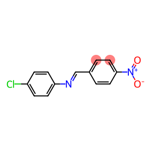 4-Nitro-1-[[(4-chlorophenyl)imino]methyl]benzene