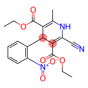4-(2-Nitrophenyl)-2-cyano-6-methyl-1,4-dihydropyridine-3,5-dicarboxylic acid diethyl ester