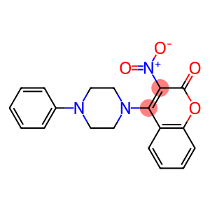 3-Nitro-4-(4-phenyl-1-piperazinyl)-2H-1-benzopyran-2-one