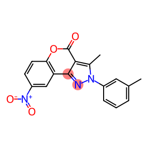 8-Nitro-3-methyl-2-(3-methylphenyl)[1]benzopyrano[4,3-c]pyrazol-4(2H)-one