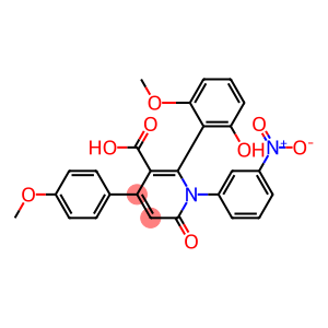 1-(3-Nitrophenyl)-6-(2-hydroxy-6-methoxyphenyl)-4-(4-methoxyphenyl)-2-oxo-1,2-dihydropyridine-5-carboxylic acid