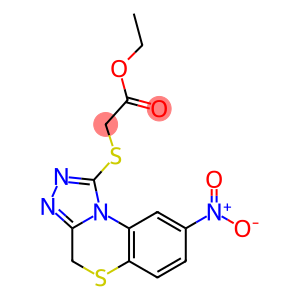 [(8-Nitro-4H-[1,2,4]triazolo[3,4-c][1,4]benzothiazin-1-yl)thio]acetic acid ethyl ester