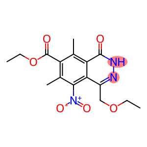 5-Nitro-1,2-dihydro-1-oxo-6,8-dimethyl-4-(ethoxymethyl)phthalazine-7-carboxylic acid ethyl ester