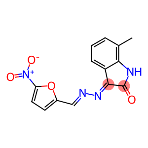 3-[2-(5-Nitro-2-furanylmethylene)hydrazono]-7-methylindolin-2-one