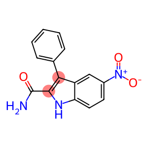 5-Nitro-3-phenyl-1H-indole-2-carboxamide