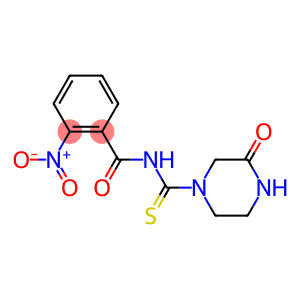 2-nitro-N-[(3-oxo-1-piperazinyl)carbothioyl]benzamide