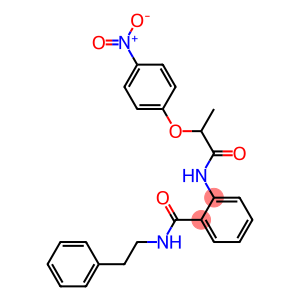 2-{[2-(4-nitrophenoxy)propanoyl]amino}-N-phenethylbenzamide