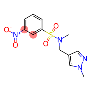 3-nitro-N-methyl-N-[(1-methyl-1H-pyrazol-4-yl)methyl]benzenesulfonamide