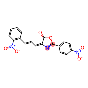 2-{4-nitrophenyl}-4-(3-{2-nitrophenyl}-2-propenylidene)-1,3-oxazol-5(4H)-one