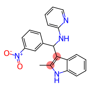 3-[{3-nitrophenyl}(pyridin-2-ylamino)methyl]-2-methyl-1H-indole