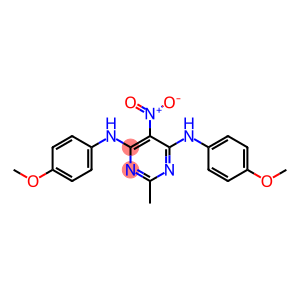 5-nitro-4,6-bis(4-methoxyanilino)-2-methylpyrimidine