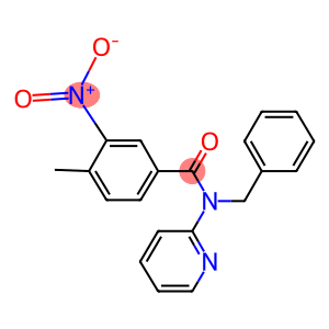 3-nitro-4-methyl-N-(phenylmethyl)-N-pyridin-2-ylbenzamide