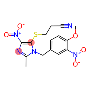 3-[(4-nitro-1-{3-nitro-4-methoxybenzyl}-2-methyl-1H-imidazol-5-yl)sulfanyl]propanenitrile