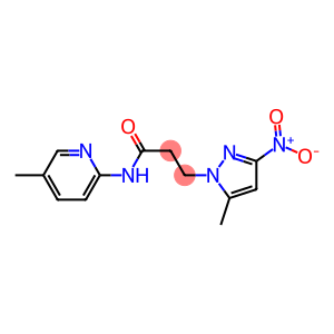 3-{3-nitro-5-methyl-1H-pyrazol-1-yl}-N-(5-methyl-2-pyridinyl)propanamide