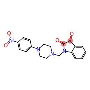 1-[(4-{4-nitrophenyl}-1-piperazinyl)methyl]-1H-indole-2,3-dione