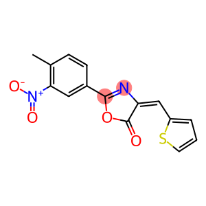 2-{3-nitro-4-methylphenyl}-4-(2-thienylmethylene)-1,3-oxazol-5(4H)-one