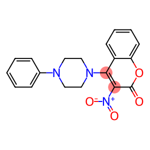 3-nitro-4-(4-phenyl-1-piperazinyl)-2H-chromen-2-one