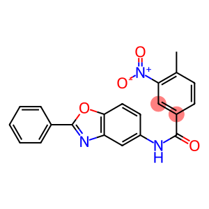 3-nitro-4-methyl-N-(2-phenyl-1,3-benzoxazol-5-yl)benzamide