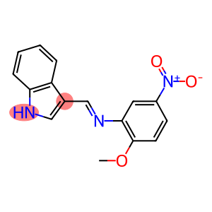 3-[({5-nitro-2-methoxyphenyl}imino)methyl]-1H-indole