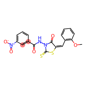 3-nitro-N-[5-(2-methoxybenzylidene)-4-oxo-2-thioxo-1,3-thiazolidin-3-yl]benzamide