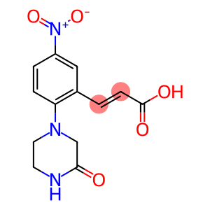 3-[5-nitro-2-(3-oxopiperazin-1-yl)phenyl]prop-2-enoic acid