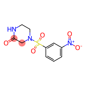 4-[(3-nitrophenyl)sulfonyl]piperazin-2-one