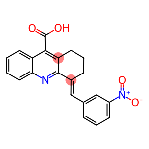 4-(3-NITRO-BENZYLIDENE)-1,2,3,4-TETRAHYDRO-ACRIDINE-9-CARBOXYLIC ACID