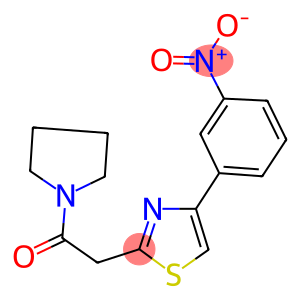 4-(3-NITROPHENYL)-2-(2-OXO-2-PYRROLIDIN-1-YLETHYL)-1,3-THIAZOLE