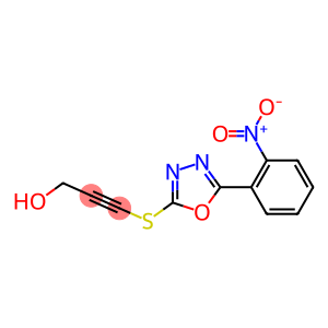 3-([5-(2-NITROPHENYL)-1,3,4-OXADIAZOL-2-YL]THIO)PROP-2-YN-1-OL