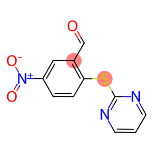 5-NITRO-2-(PYRIMIDIN-2-YLSULFANYL)-BENZALDEHYDE