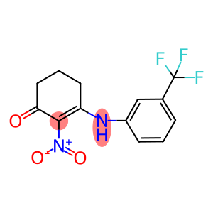 2-NITRO-3-((3-(TRIFLUOROMETHYL)PHENYL)AMINO)CYCLOHEX-2-EN-1-ONE