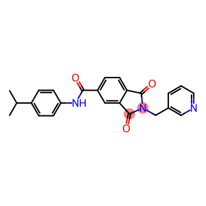 N-(4-isopropylphenyl)-1,3-dioxo-2-(3-pyridinylmethyl)-5-isoindolinecarboxamide