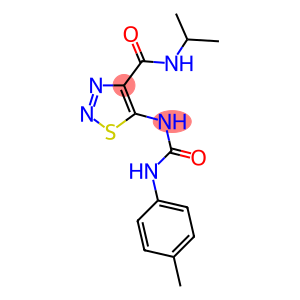 N-ISOPROPYL-5-({[(4-METHYLPHENYL)AMINO]CARBONYL}AMINO)-1,2,3-THIADIAZOLE-4-CARBOXAMIDE