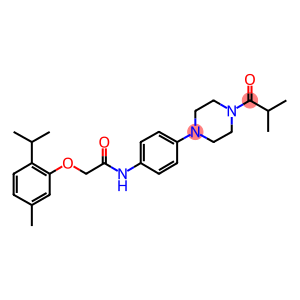 N-[4-(4-isobutyryl-1-piperazinyl)phenyl]-2-(2-isopropyl-5-methylphenoxy)acetamide