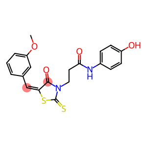 N-(4-HYDROXYPHENYL)-3-[(5E)-5-(3-METHOXYBENZYLIDENE)-4-OXO-2-THIOXO-1,3-THIAZOLIDIN-3-YL]PROPANAMIDE