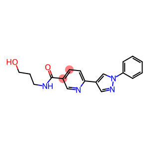 N-(3-HYDROXYPROPYL)-6-(1-PHENYL-1H-PYRAZOL-4-YL)NICOTINAMIDE