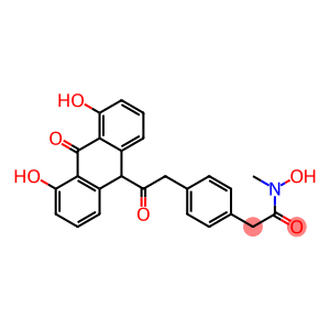 N-hydroxy-N-methyl-4-(2-(4,5-dihydroxy-10-oxo-9,10-dihydroanthracene-9-yl)-2-oxoethyl)phenylacetamide