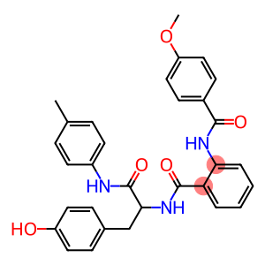 N-[1-(4-hydroxybenzyl)-2-oxo-2-(4-toluidino)ethyl]-2-[(4-methoxybenzoyl)amino]benzamide