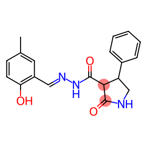 N'-(2-hydroxy-5-methylbenzylidene)-2-oxo-4-phenyl-3-pyrrolidinecarbohydrazide