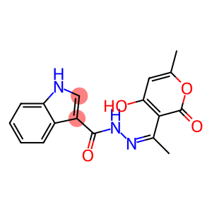 N'-[1-(4-hydroxy-6-methyl-2-oxo-2H-pyran-3-yl)ethylidene]-1H-indole-3-carbohydrazide