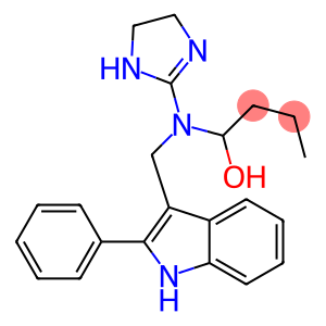 1-[N-(2-Imidazolin-2-yl)-N-[(2-phenyl-1H-indol-3-yl)methyl]amino]-1-butanol