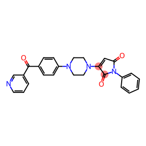 3-(4-(4-NICOTINOYLPHENYL)PIPERAZIN-1-YL)-1-PHENYL-1H-PYRROLE-2,5-DIONE