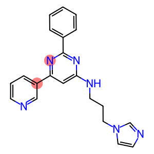 N-[3-(1H-IMIDAZOL-1-YL)PROPYL]-2-PHENYL-6-PYRIDIN-3-YLPYRIMIDIN-4-AMINE